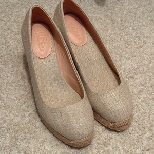 J. Crew Women's Tan Espadrille Wedges